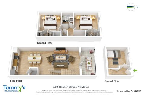 Photo of property in Mondrian Townhouses, 7/24 Hanson Street, Mount Cook, Wellington, 6021