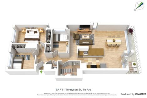 Photo of property in Republic Apartments, 5a/11 Tennyson Street, Te Aro, Wellington, 6011