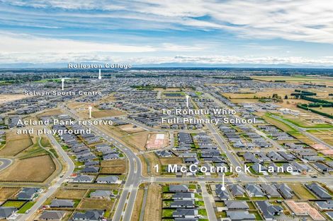 Photo of property in 1 Mccormick Lane, Rolleston, 7615