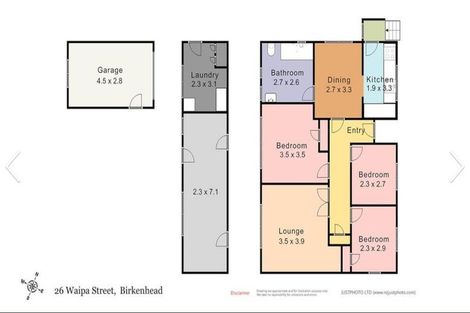 Photo of property in 26 Waipa Street, Birkenhead, Auckland, 0626