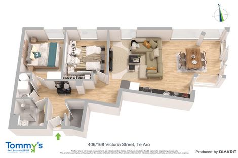 Photo of property in Vsp South, 406/168u Victoria Street, Te Aro, Wellington, 6011