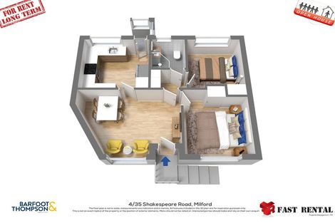 Photo of property in 4/35 Shakespeare Road, Milford, Auckland, 0620