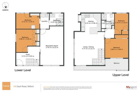 Photo of property in 1/4 Cecil Road, Milford, Auckland, 0620