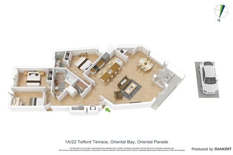 Photo of property in 1a/22 Telford Terrace, Oriental Bay, Wellington, 6011