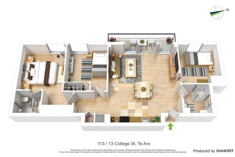 Photo of property in Forte Apartments, 113/13u College Street, Te Aro, Wellington, 6011
