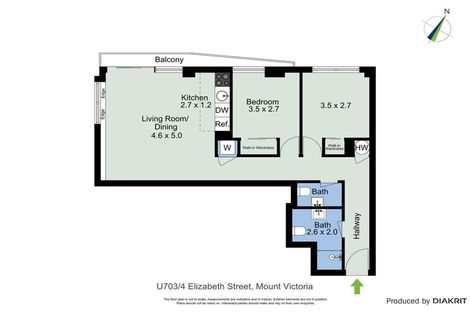 Photo of property in Alpha Apartments, 703/4u Elizabeth Street, Mount Victoria, Wellington, 6011