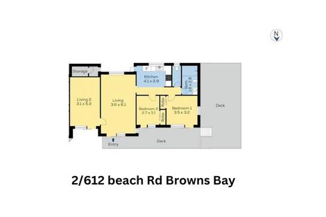 Photo of property in 2/612 Beach Road, Browns Bay, Auckland, 0630
