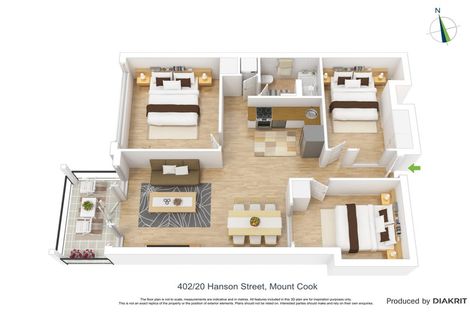 Photo of property in Vespa Apartments, 402/20 Hanson Street, Mount Cook, Wellington, 6021