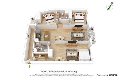 Photo of property in The Capital, 21/370 Oriental Parade, Oriental Bay, Wellington, 6011