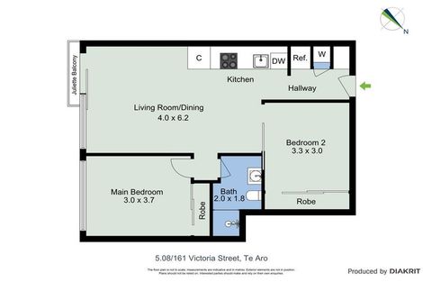 Photo of property in Victoria Lane Apartments, 508/161 Victoria Street, Te Aro, Wellington, 6011