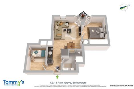 Photo of property in Palm Grove Apartments, 9/13c Palm Grove, Berhampore, Wellington, 6023