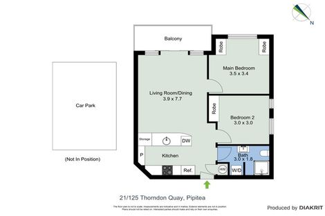 Photo of property in Endeavour Apartments, 21/125u Thorndon Quay, Pipitea, Wellington, 6011
