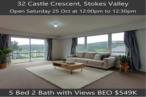 Photo of property in 32 Castle Crescent, Stokes Valley, Lower Hutt, 5019