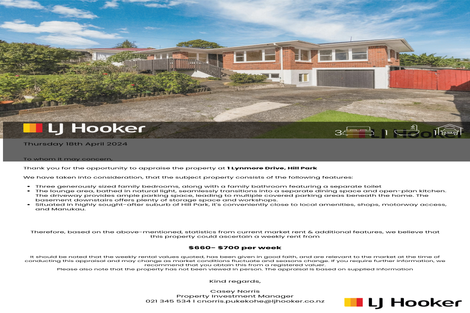 Photo of property in 1 Lynmore Drive, Hillpark, Auckland, 2102