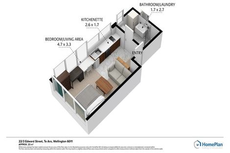 Photo of property in Edward Street Apartments, 22/3 Edward Street, Te Aro, Wellington, 6011