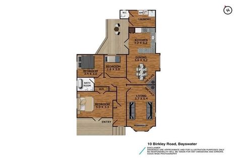 Photo of property in 2/10 Birkley Road, Bayswater, Auckland, 0622