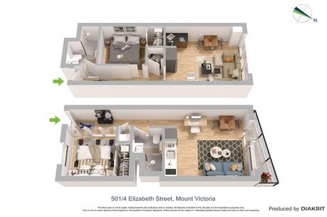 Photo of property in Alpha Apartments, 501/4u Elizabeth Street, Mount Victoria, Wellington, 6011