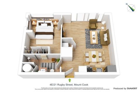 Photo of property in Nouvo Apartments, 4e/21 Rugby Street, Mount Cook, Wellington, 6021