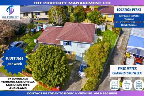 Photo of property in 27 Burndale Terrace, Manurewa, Auckland, 2102