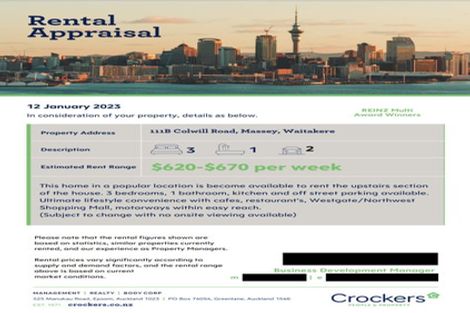 Photo of property in 111b Colwill Road, Massey, Auckland, 0614