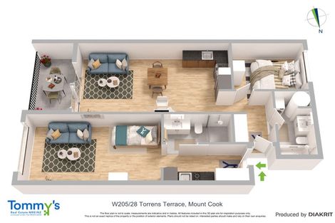 Photo of property in Revolucion Apartments, 205/28w Torrens Terrace, Mount Cook, Wellington, 6011