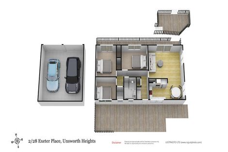 Photo of property in 2/28 Exeter Place, Unsworth Heights, Auckland, 0632