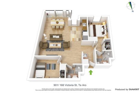 Photo of property in Vsp South, 901/168u Victoria Street, Te Aro, Wellington, 6011