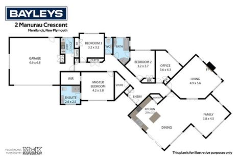 Photo of property in 2 Manurau Crescent, Merrilands, New Plymouth, 4312