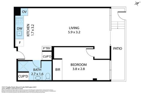Photo of property in Nouvo Apartments, 1d/21 Rugby Street, Mount Cook, Wellington, 6021