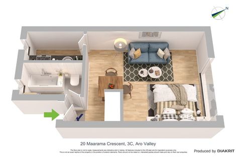 Photo of property in Fairmont Flats, 3c/20 Maarama Crescent, Aro Valley, Wellington, 6021