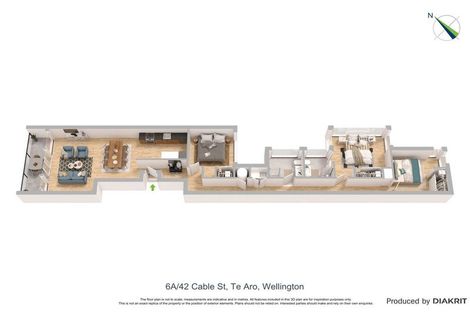 Photo of property in Portal Apartments, 6a/42 Cable Street, Te Aro, Wellington, 6011