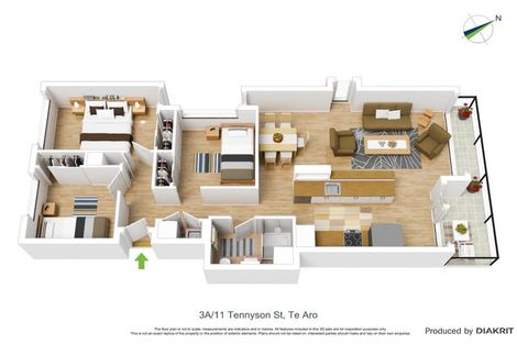 Photo of property in Republic Apartments, 3a/11 Tennyson Street, Te Aro, Wellington, 6011