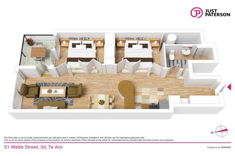 Photo of property in Qba Apartments, 3d/51 Webb Street, Mount Cook, Wellington, 6011