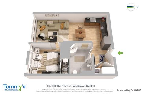 Photo of property in Terrace Tower Apartments, 9c/126 The Terrace, Wellington Central, Wellington, 6011