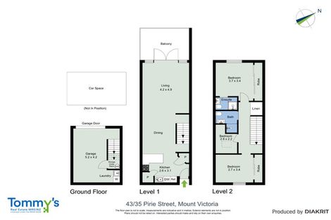 Photo of property in Victoria Villas, 43/35u Pirie Street, Mount Victoria, Wellington, 6011