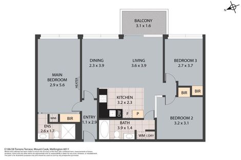 Photo of property in Revolucion Apartments, 106e/28 Torrens Terrace, Mount Cook, Wellington, 6011