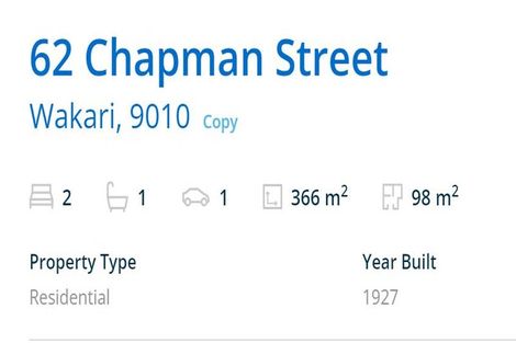 Photo of property in 62 Chapman Street, Wakari, Dunedin, 9010