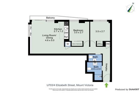 Photo of property in Alpha Apartments, 703/4u Elizabeth Street, Mount Victoria, Wellington, 6011
