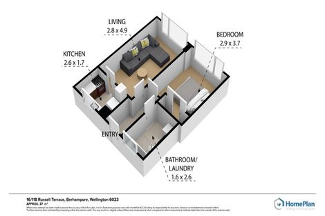 Photo of property in Beresford Apartments, 16/118u Russell Terrace, Berhampore, Wellington, 6023
