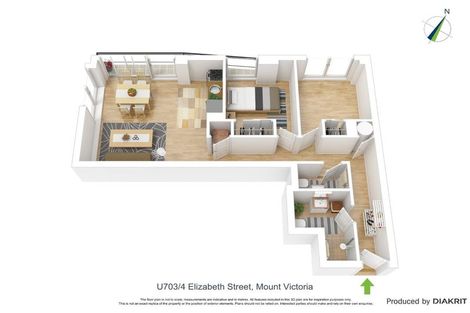 Photo of property in Alpha Apartments, 703/4 Elizabeth Street, Mount Victoria, Wellington, 6011