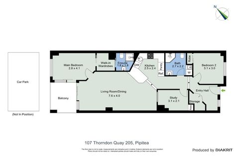 Photo of property in Stadium Garden Flats, 205/107 Thorndon Quay, Pipitea, Wellington, 6011