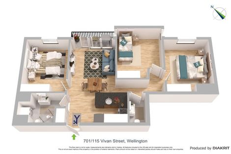 Photo of property in City Lodge, 701/115 Vivian Street, Te Aro, Wellington, 6011
