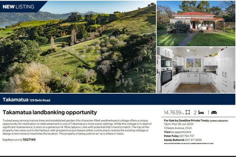 Photo of property in 129 Bells Road, Takamatua, Akaroa, 7581