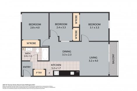 Photo of property in Detroit Apartments, 309/181u Tasman Street, Mount Cook, Wellington, 6021