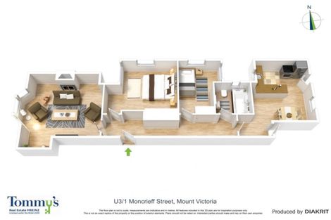 Photo of property in 1u3 Moncrieff Street, Mount Victoria, Wellington, 6011