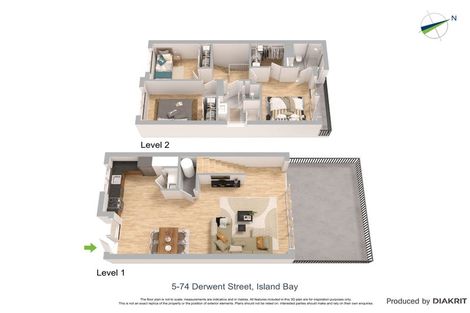 Photo of property in 74u5 Derwent Street, Island Bay, Wellington, 6023