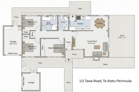 Photo of property in 1/1 Tawa Road, Te Atatu Peninsula, Auckland, 0610