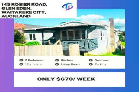Photo of property in 145 Rosier Road, Glen Eden, Auckland, 0602