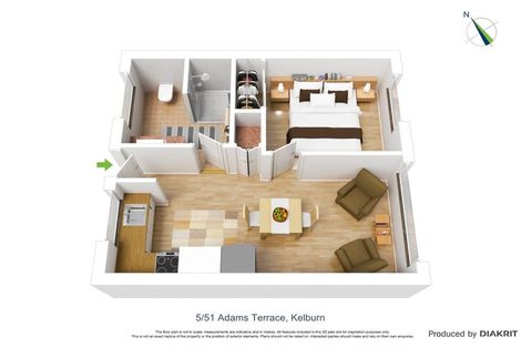 Photo of property in Parkland Flats, 51u5 Adams Terrace, Kelburn, Wellington, 6021