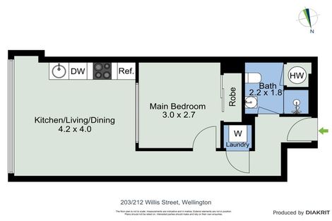 Photo of property in 203/212u Willis Street, Te Aro, Wellington, 6011